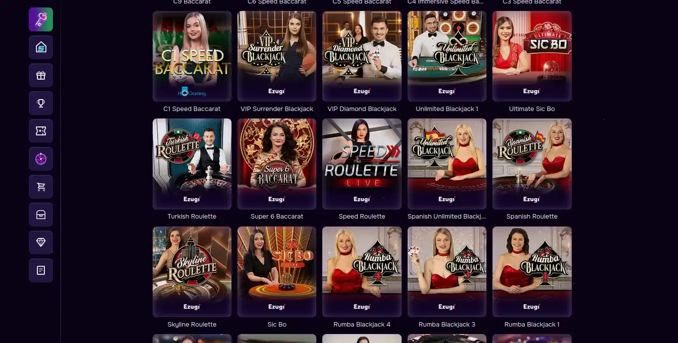 Игровой процесс в live-казино Онион